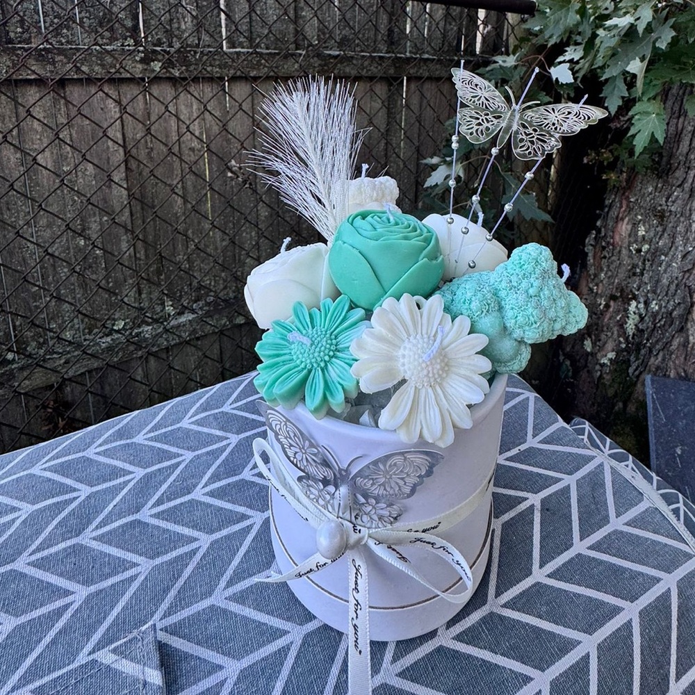 Elegant Floral Arrangement with Butterflies